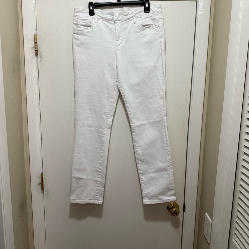 KUT white Catherine Boyfriend jeans size 12